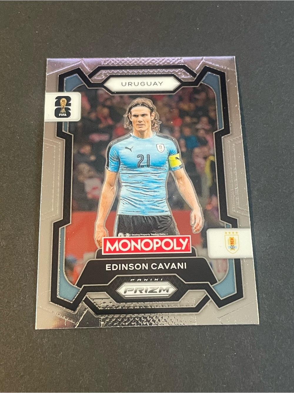 2026 Panini Prizm Monopoly FIFA World Cup Edinson Cavani Card #70 Uruguay Base